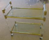 Acrylic trollet with golden metal