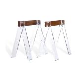 Clear acrylic dinning table legs