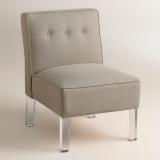 Armless chair in acrylic legs