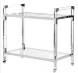Acrylic Trolley with Stainless Frame