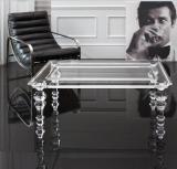 Clear transparent acrylic /  Lucite /Prespex /Organic glass coffee table /dinning table /Console table