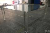 Lucite coffee table / Square Lucite coffee table with glass top