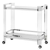 Acrylic trolley with metal frame /Mirrored glass layer