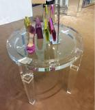 Acrylic round table / Side table/Clear lucite furniture